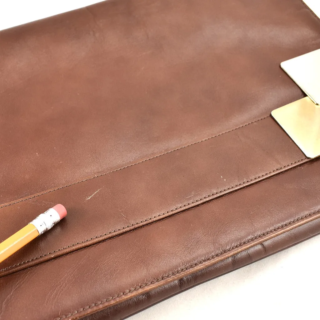 1980s Squares Brown Vintage Clutch