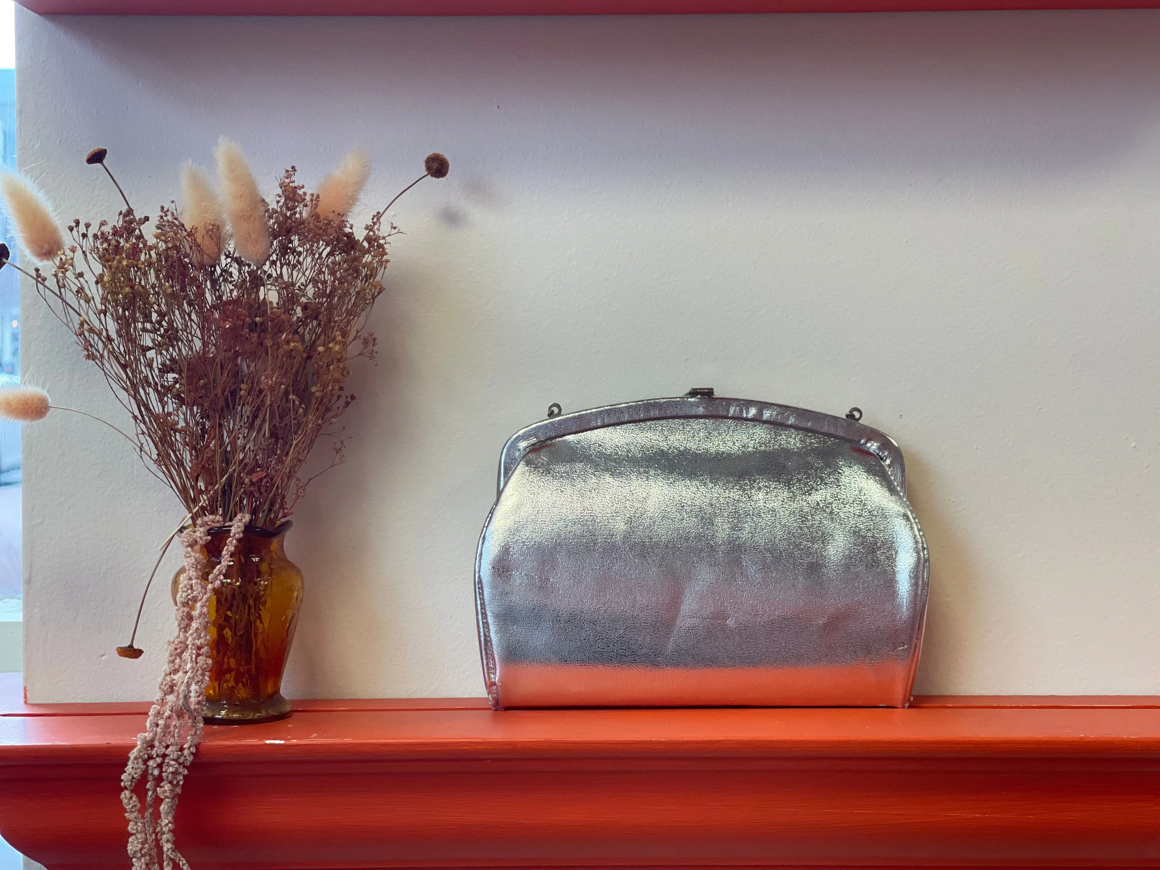 50's Vintage Silver Clutch