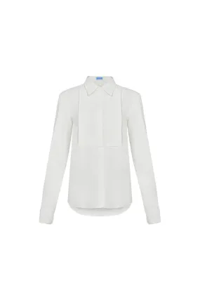 Anna Straight Collared Neck Cotton Poplin Shirt