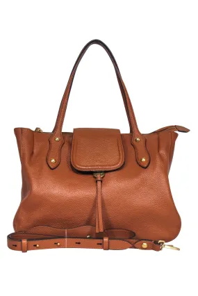 Annabel Ingall - Camel Leather Fold-Over Satchel