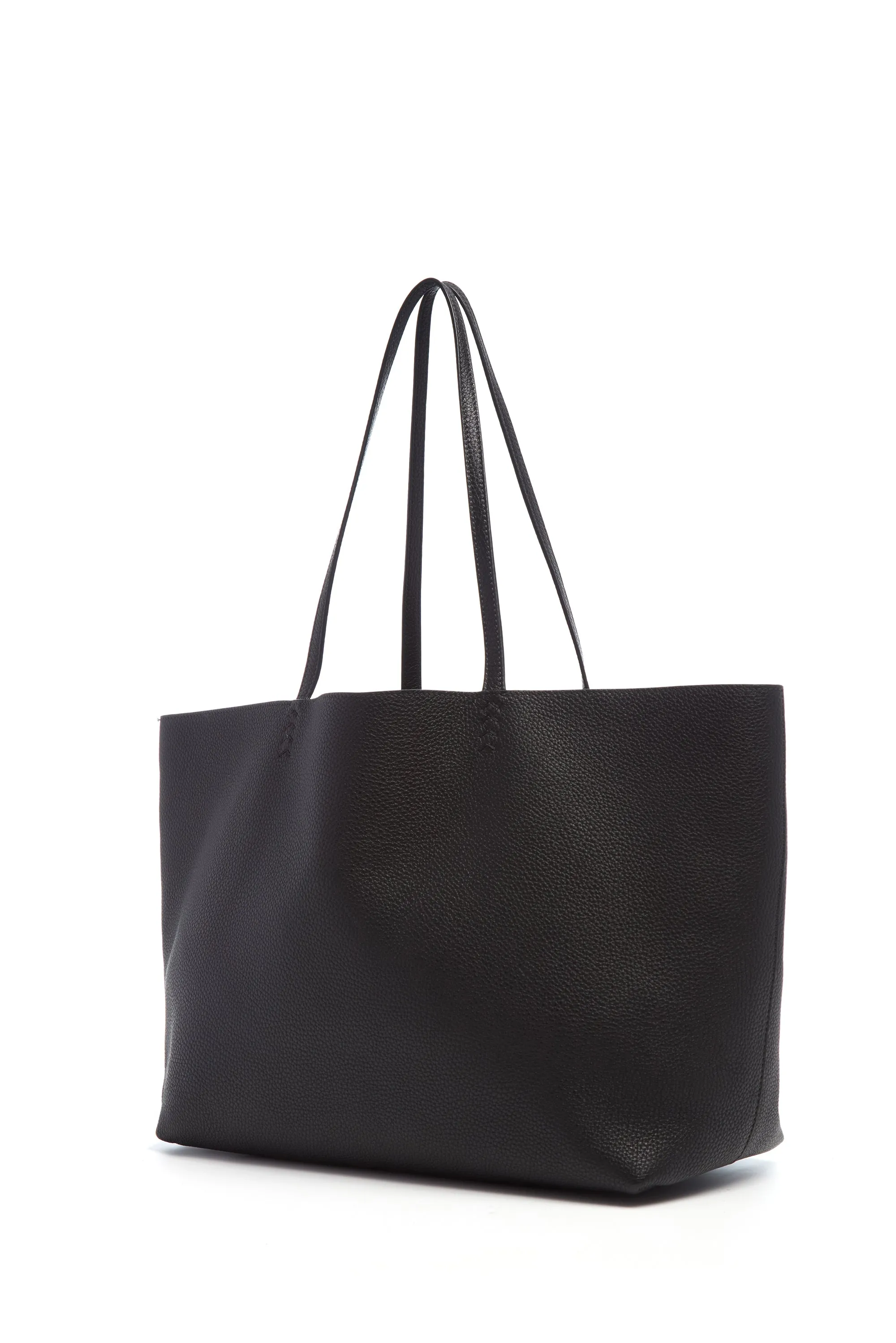 Avebury Tote Bag in Black Textured Leather