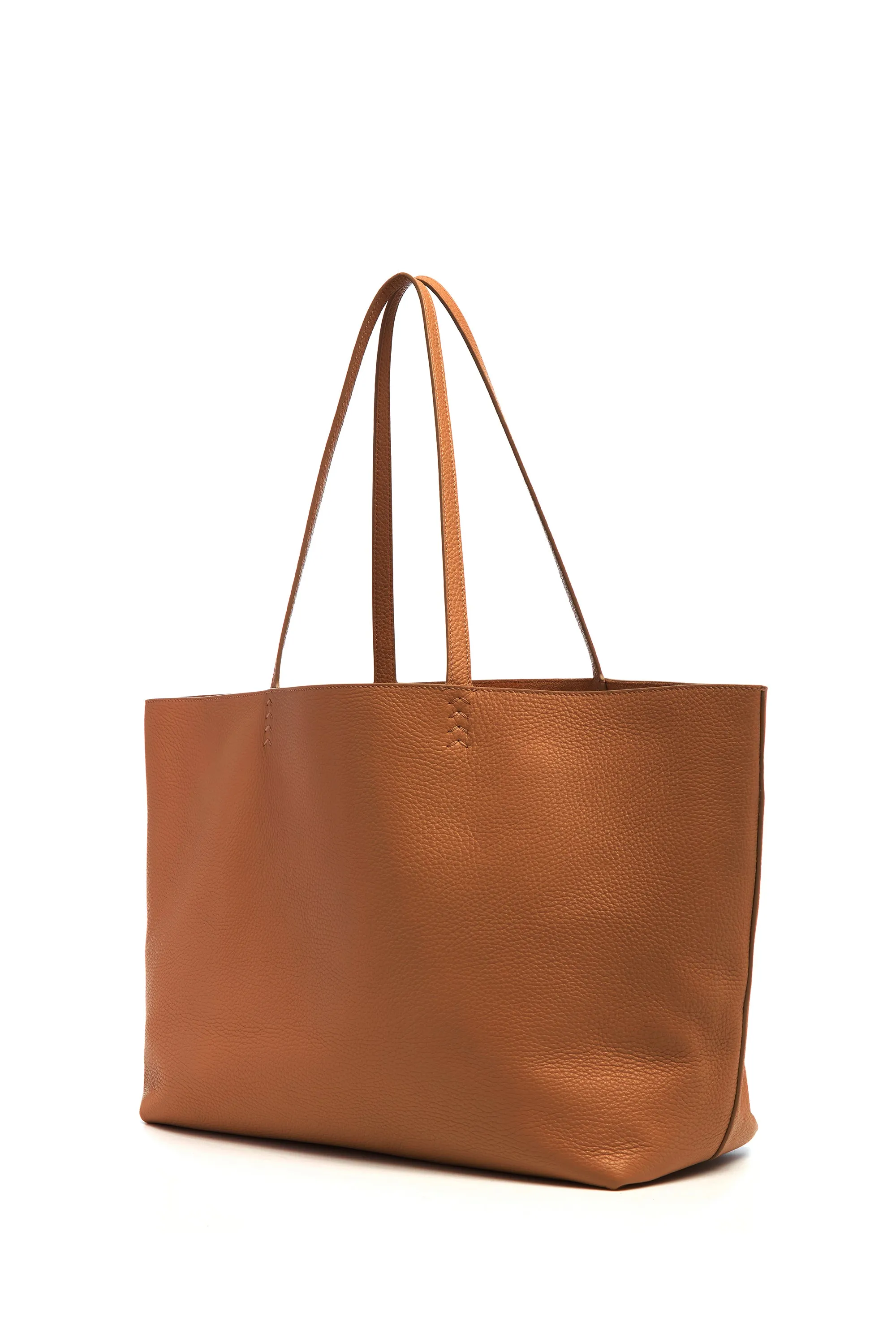 Avebury Tote Bag in Cognac Textured Leather