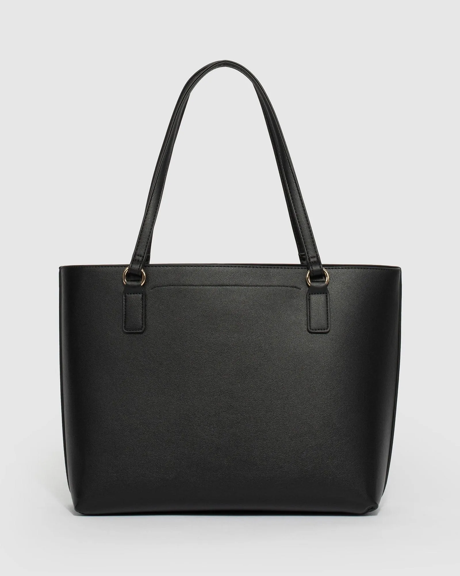 Black Angelina Tote Bag With Gold Hardware