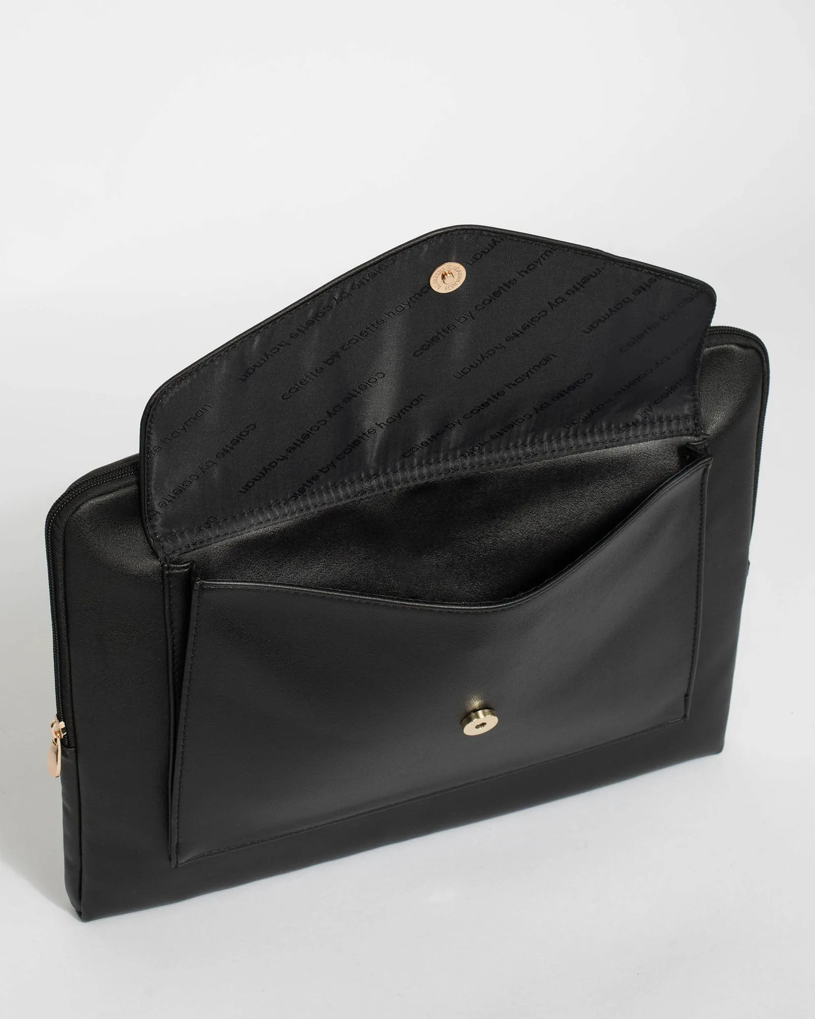 Black Angelina Tote Bag With Gold Hardware