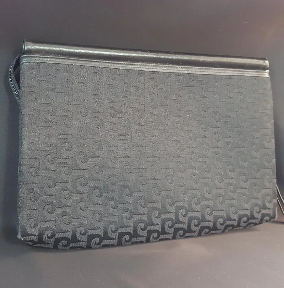 Black Monogram Pierre Cardin Clutch