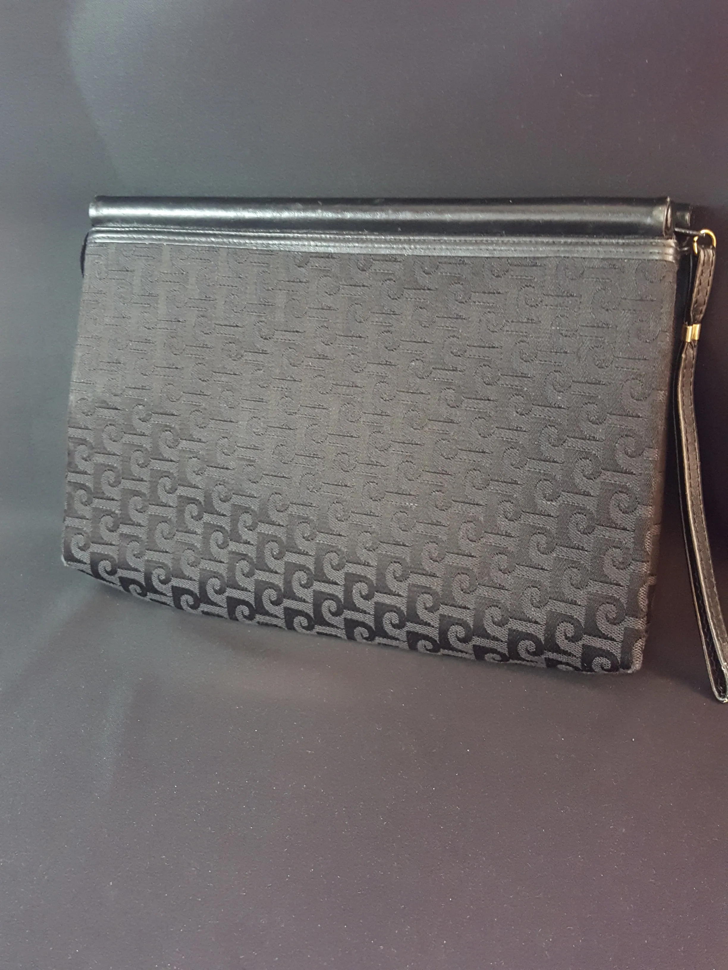 Black Monogram Pierre Cardin Clutch