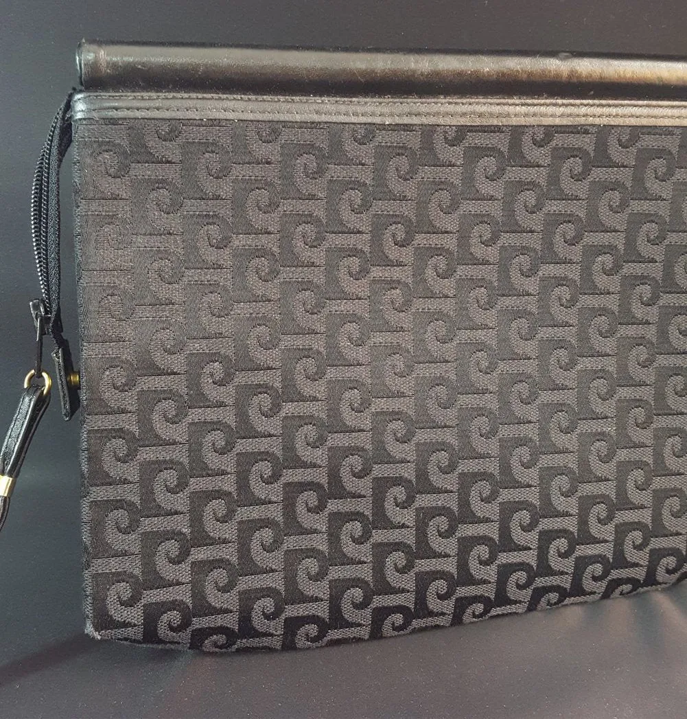 Black Monogram Pierre Cardin Clutch