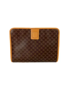 Celine vintage Triomphe macadam clutch/zip pouch