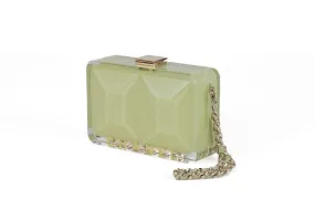 Chanel Mint Green Resin Vintage Mini Clutch Runway 1984