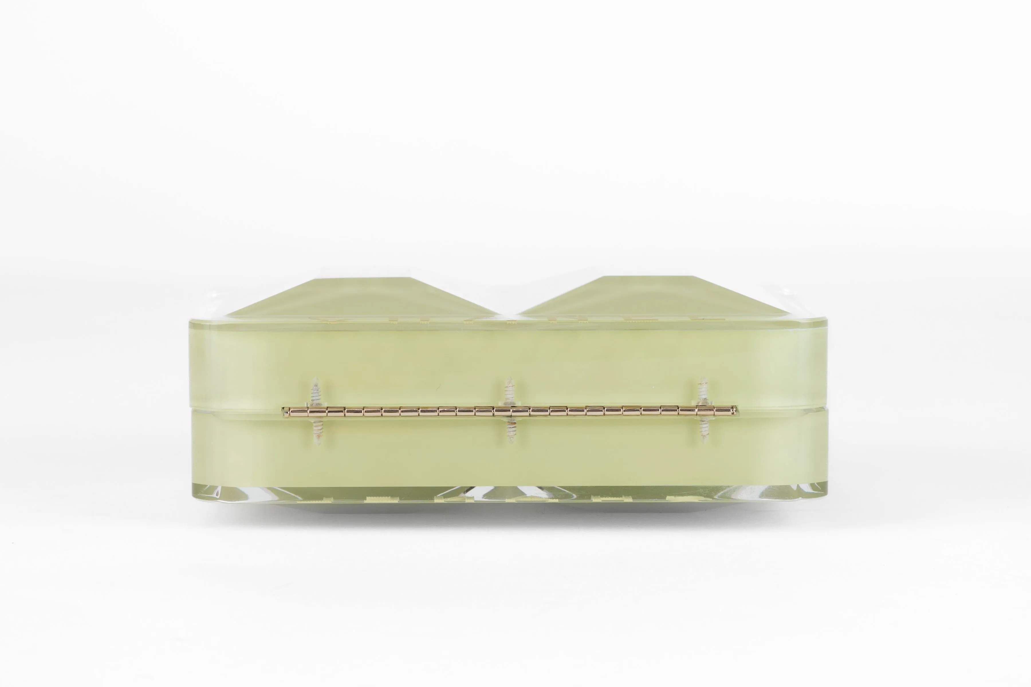 Chanel Mint Green Resin Vintage Mini Clutch Runway 1984