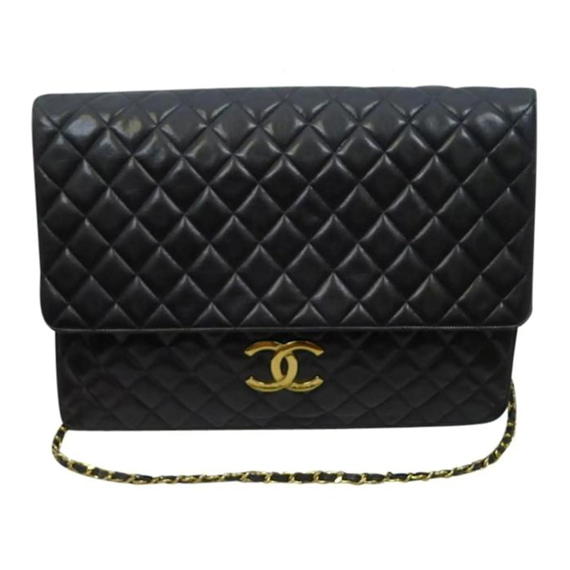 Chanel Rare Jumbo Maxi XL Vintage Classic Flap Giant Clutch Briefcase