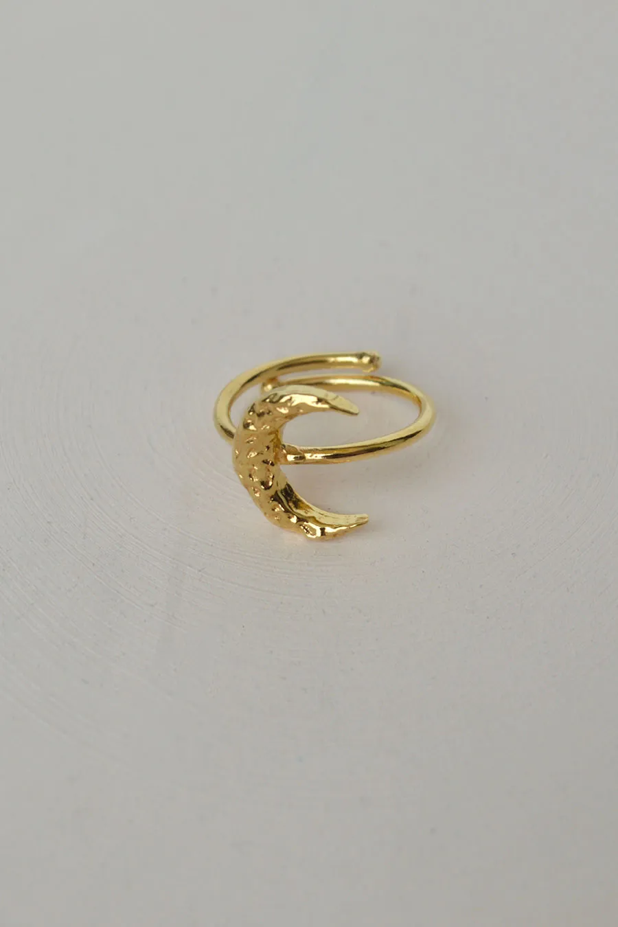 Crescent Adjustable Moon Ring