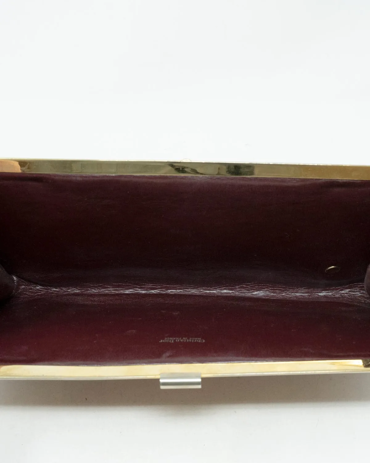 Dior Vintage Burgundy Oblique Clutch Bag - AWL3110