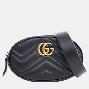 GG Marmont Leather Matelasse Belt Bag