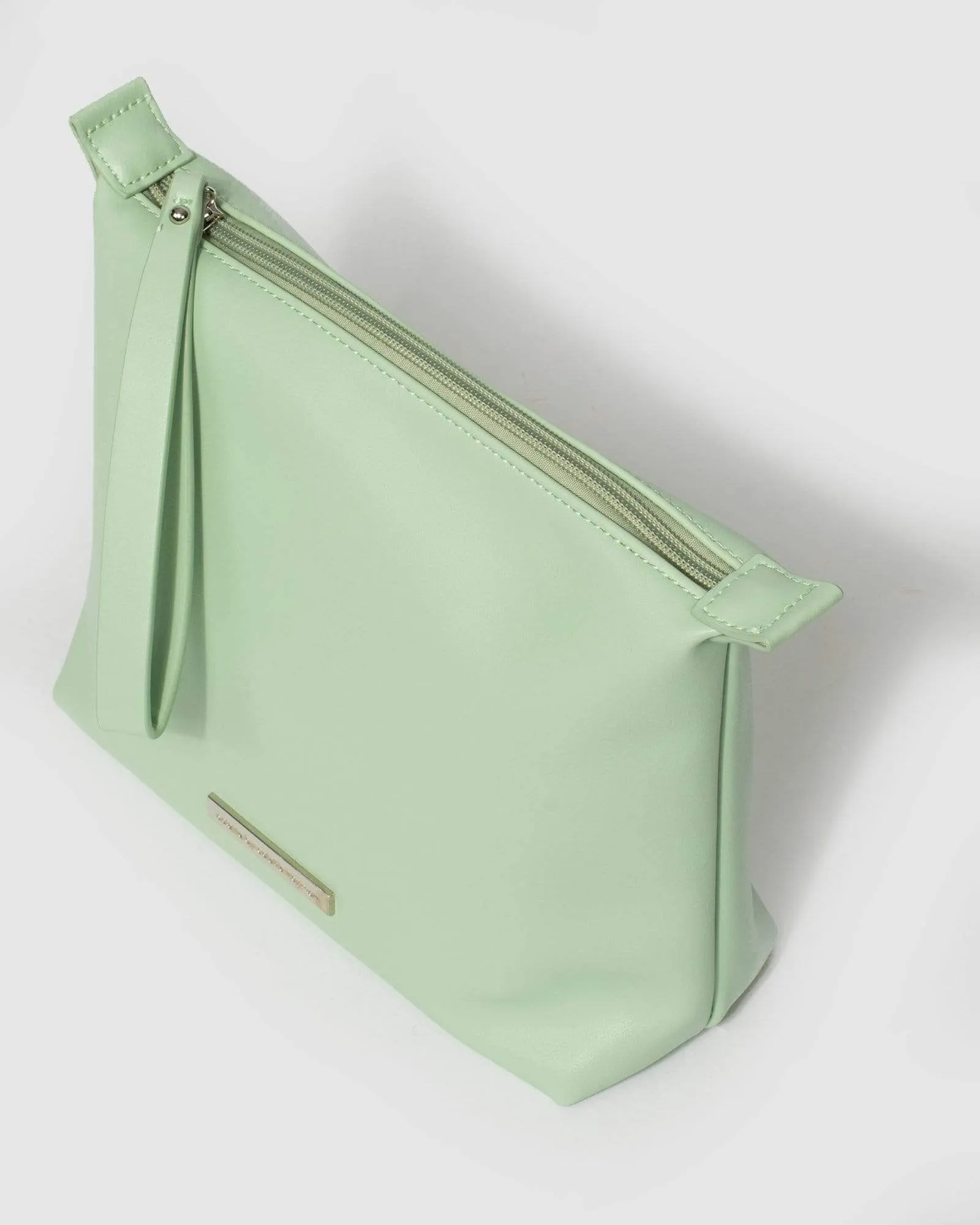 Green Double Pouch Cosmetic Case