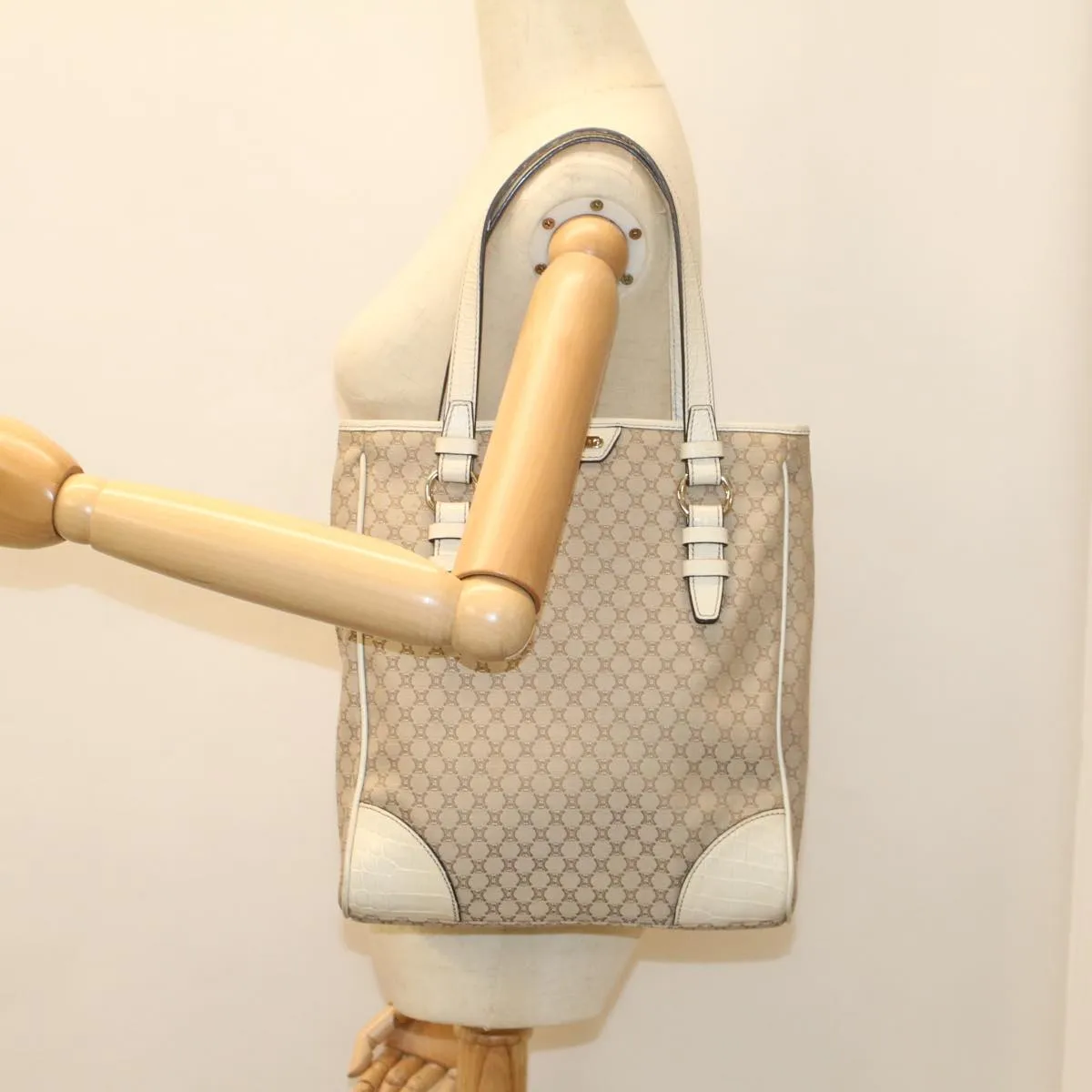 GUCCI Canvas Céline Macadam Tote