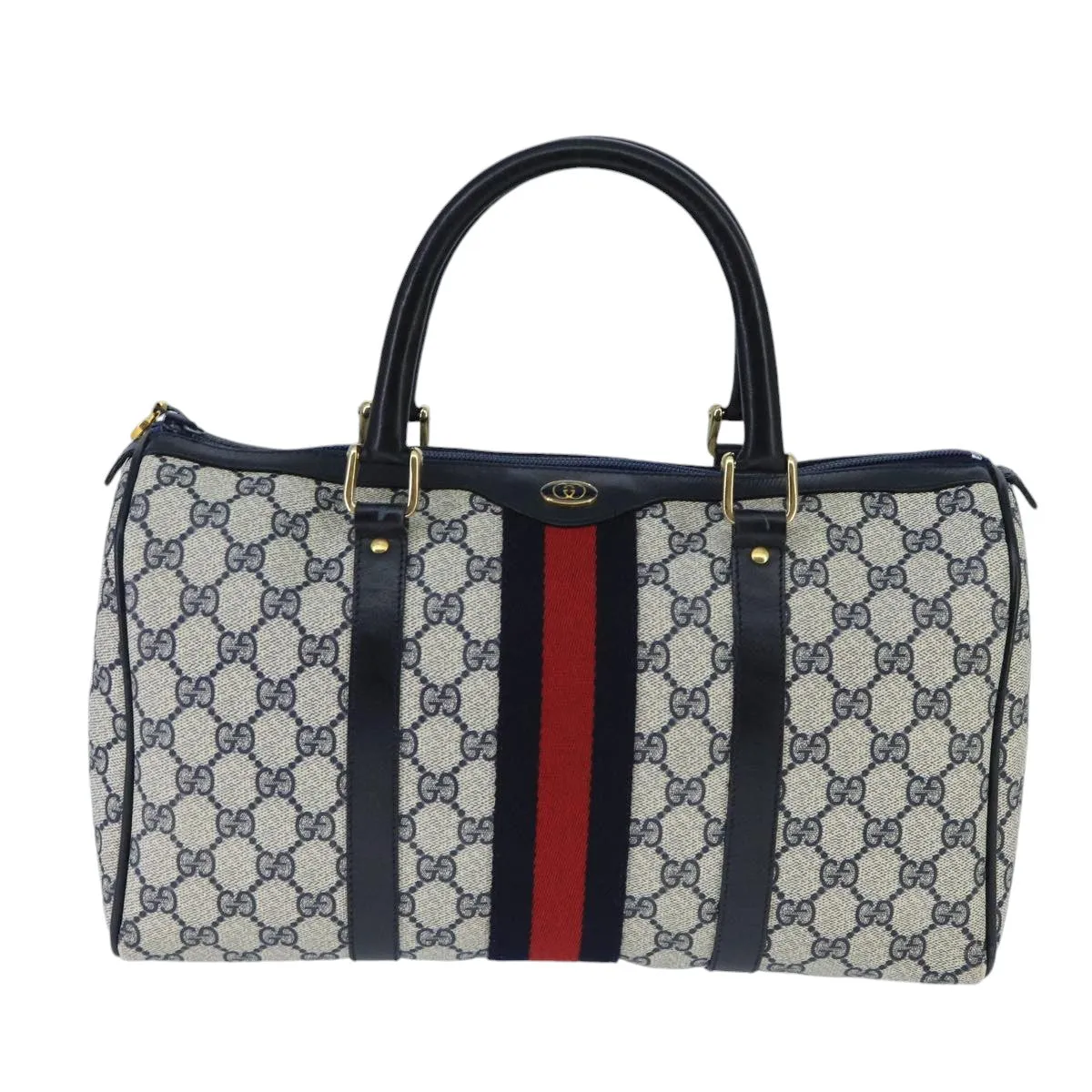 Gucci GG Navy Canvas Ophidia Tote Handbag