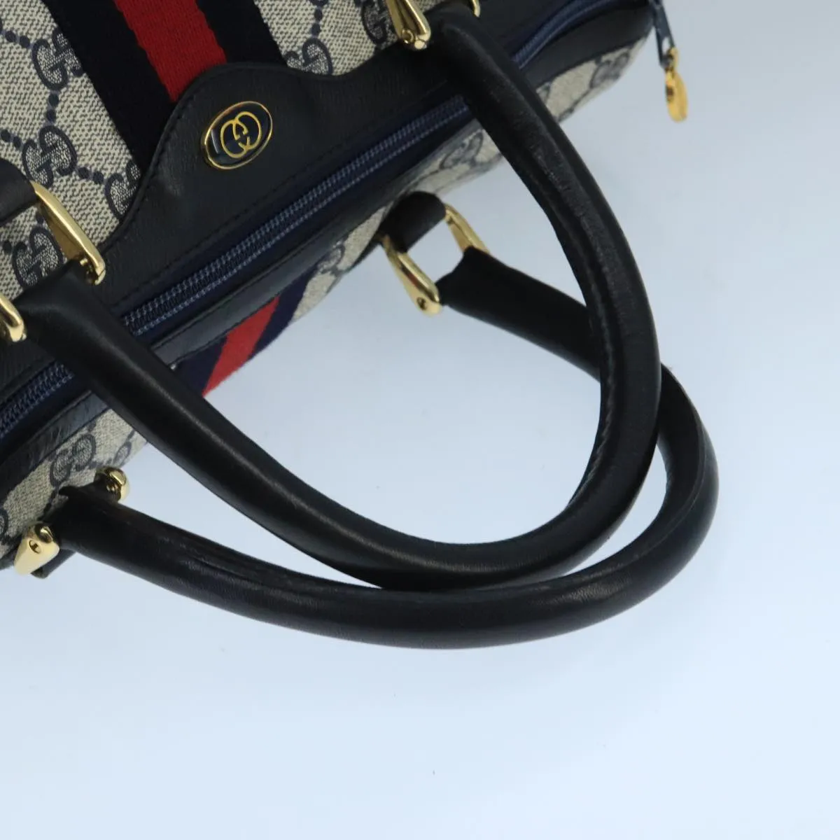 Gucci GG Navy Canvas Ophidia Tote Handbag