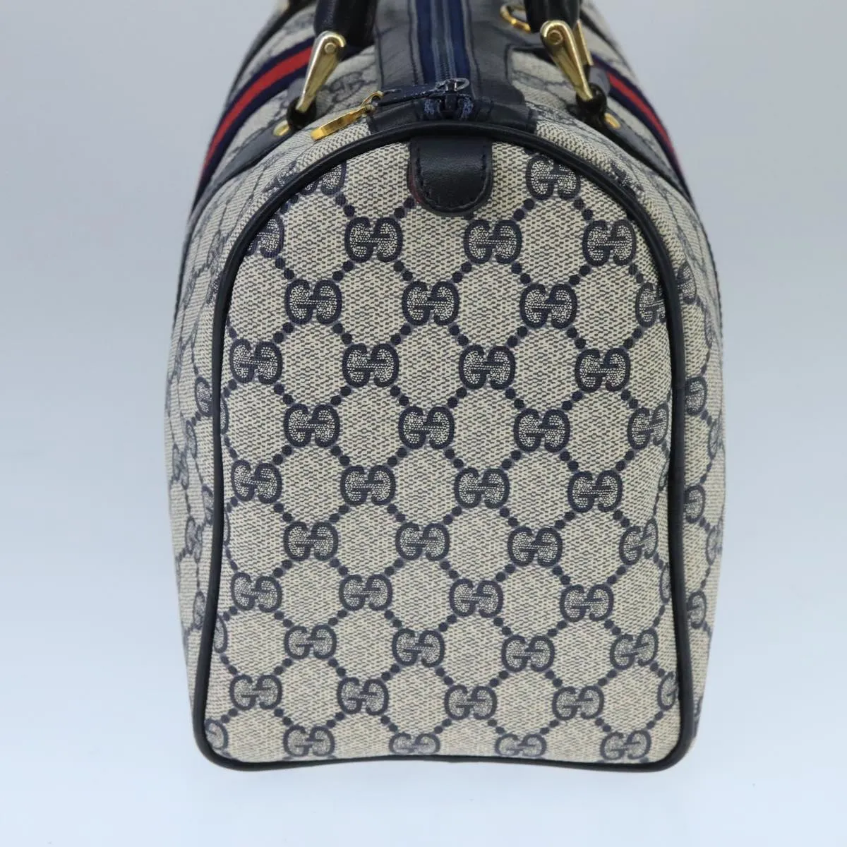 Gucci GG Navy Canvas Ophidia Tote Handbag