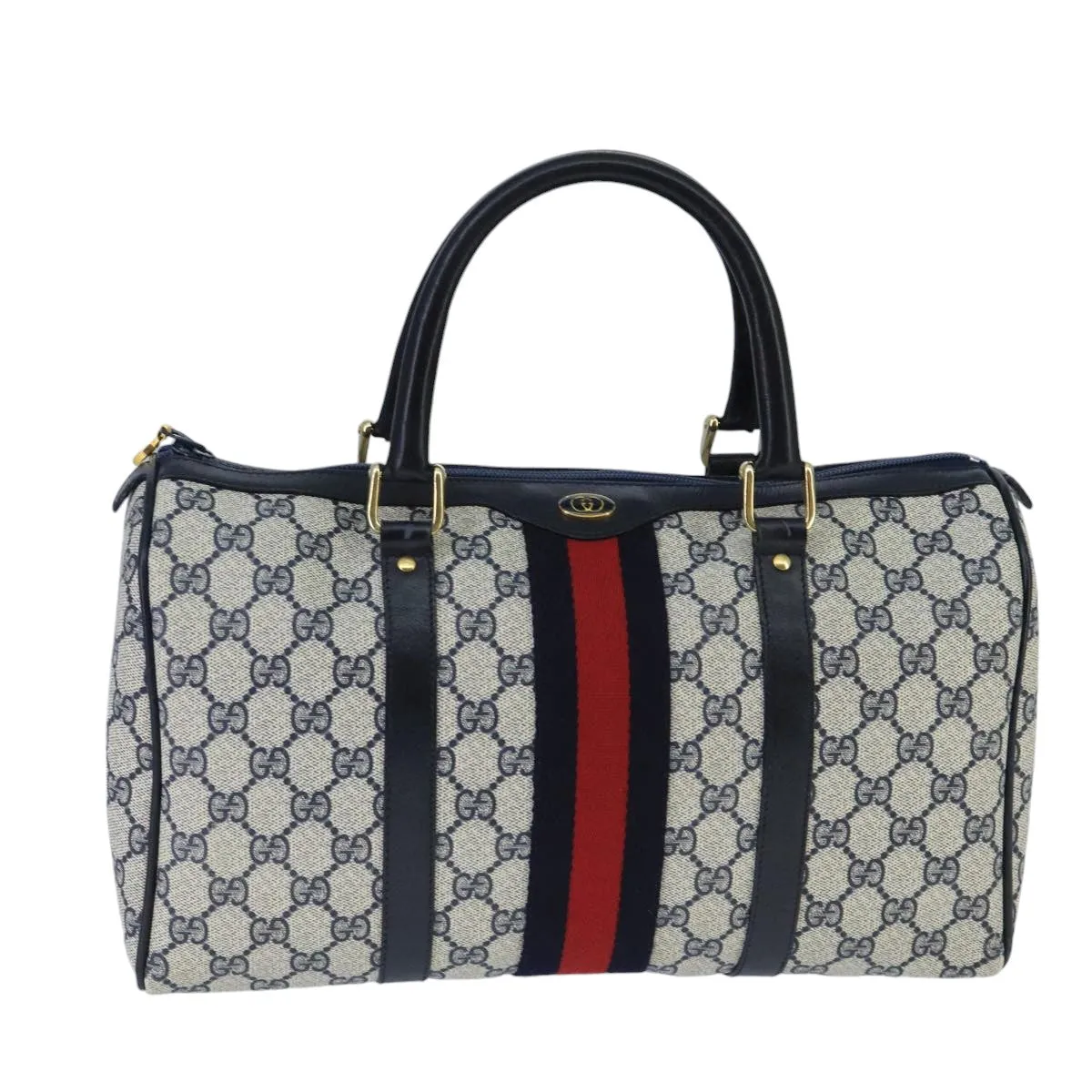 Gucci GG Navy Canvas Ophidia Tote Handbag