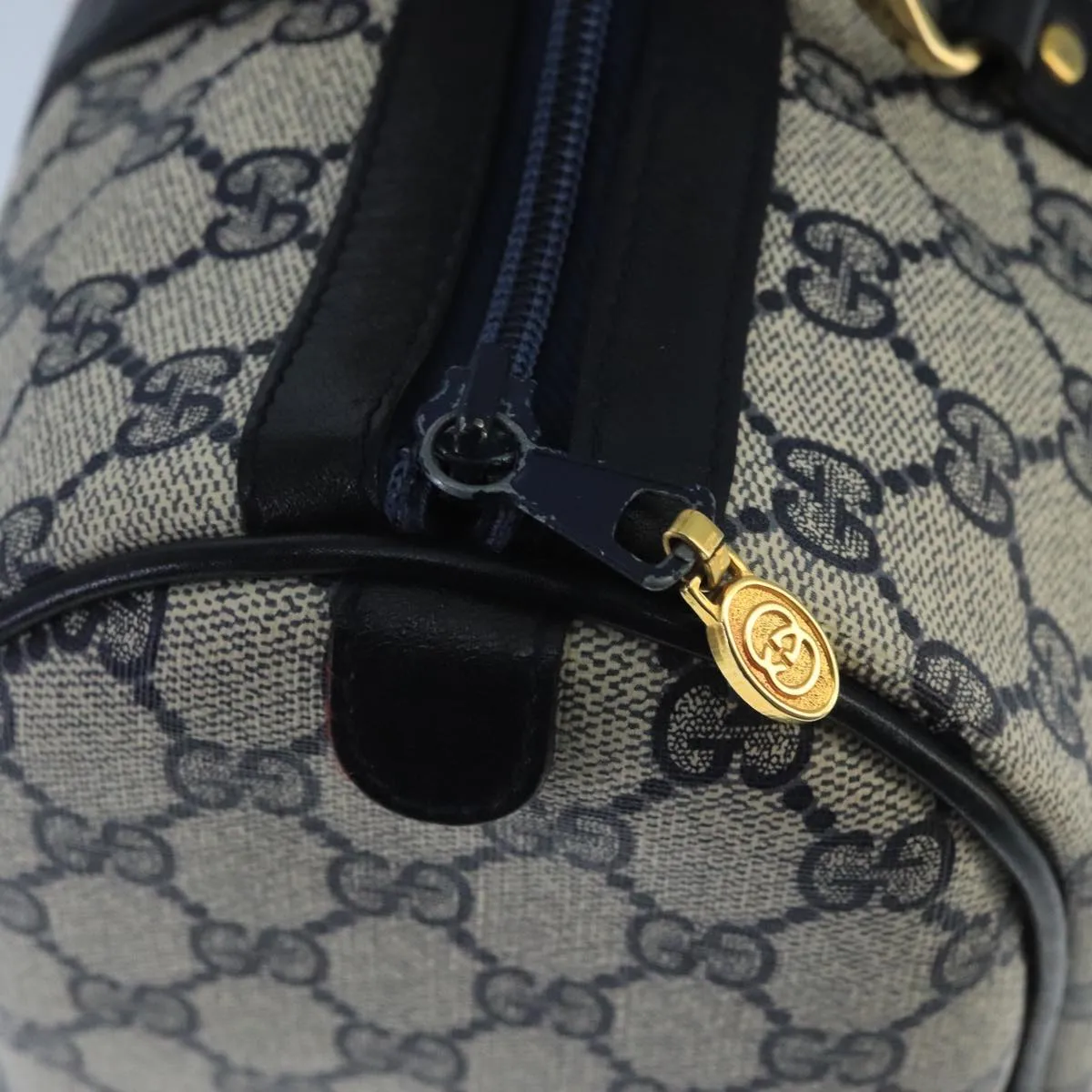 Gucci GG Navy Canvas Ophidia Tote Handbag