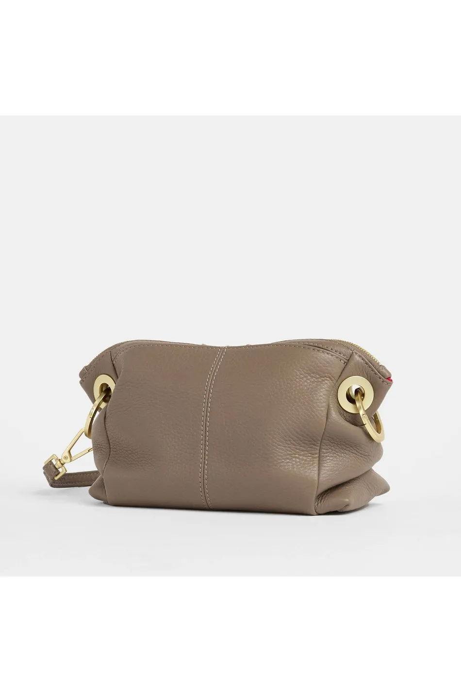 Hammitt Daniel Crossbody Clutch Small 17466 | Sculpted Taupe/Brushed Gold