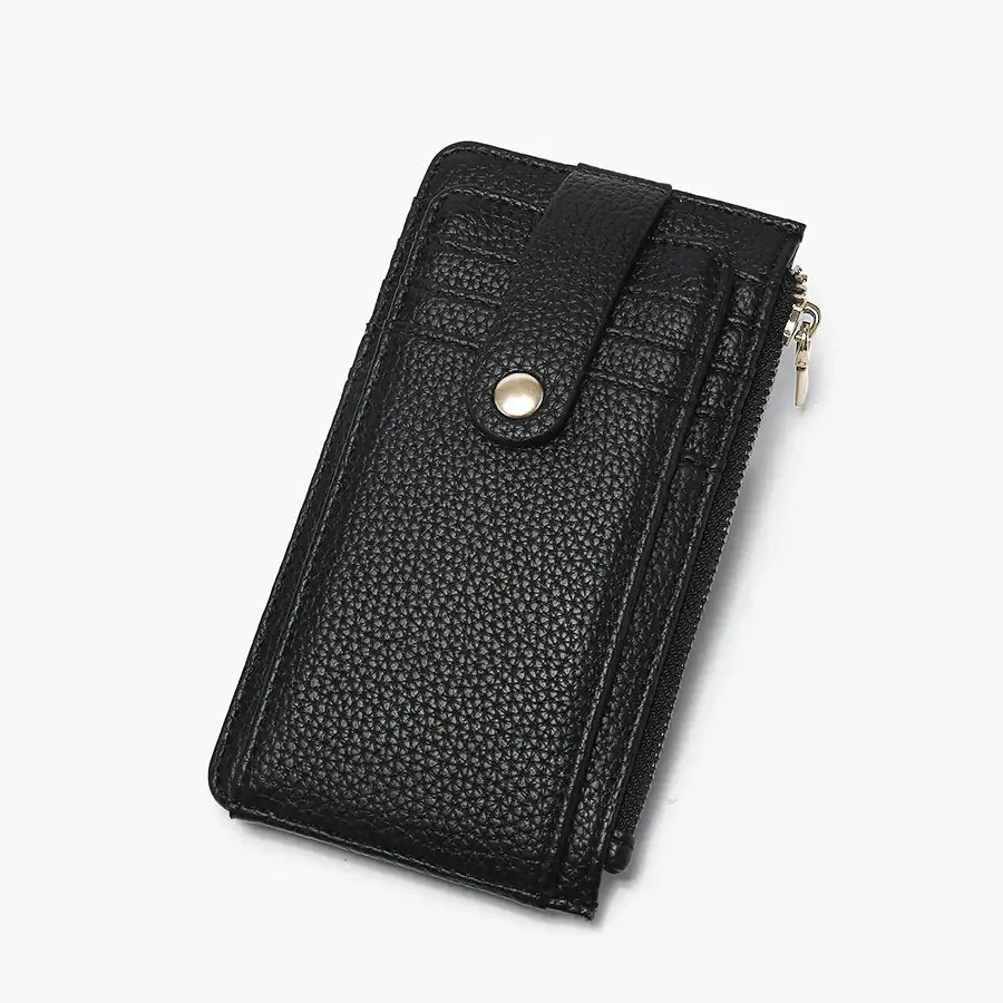 HD Black Mae Multi-Card Wallet w/ Strap Snap Closure WL2541BK