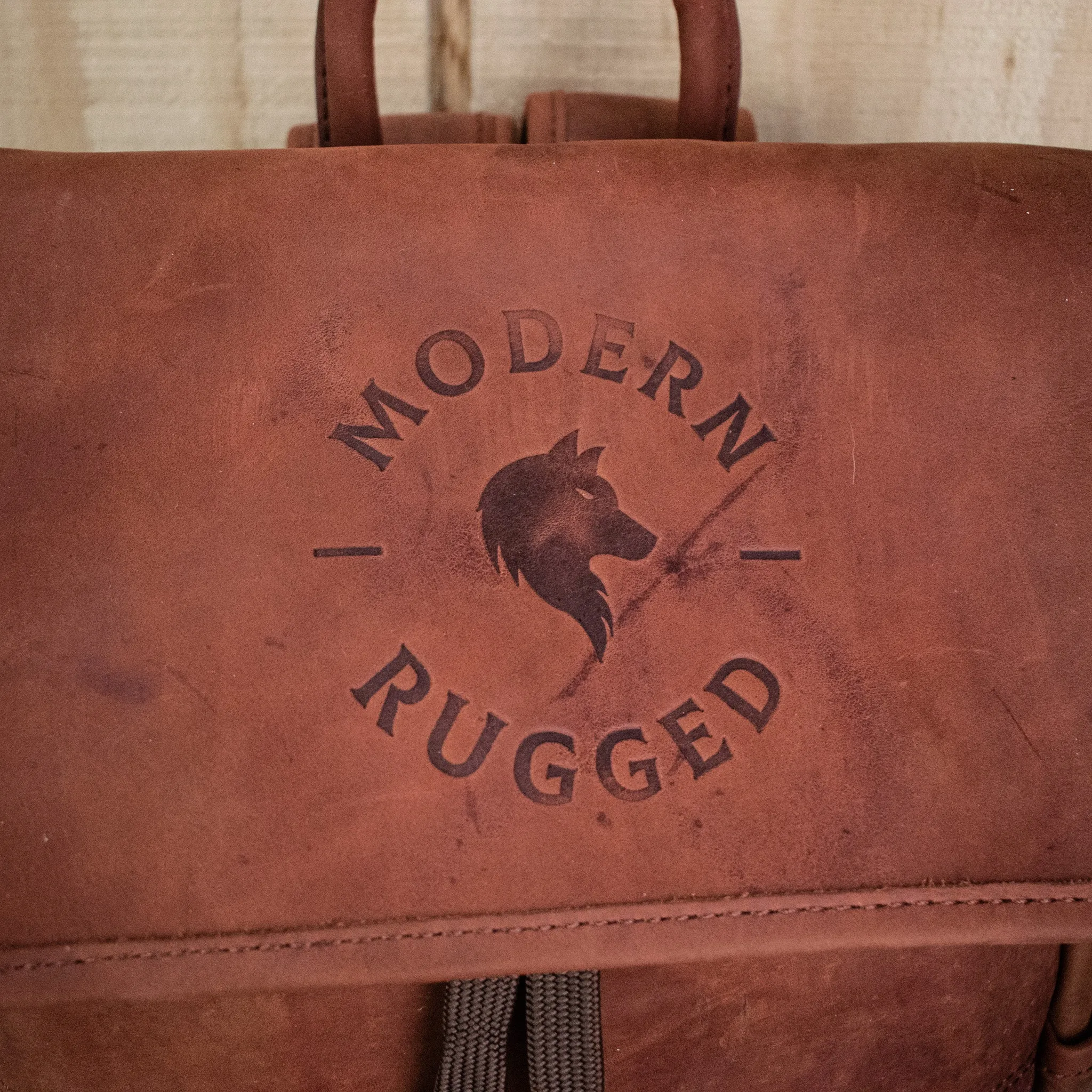 Leather Hide Backpack - Rust (Weathered)