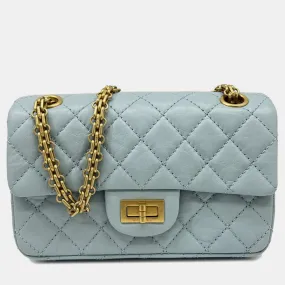 Light Blue Gold 2.55 Handbag