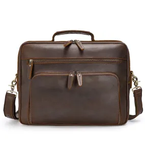 Men's Crazy Horse Leather Briefcase