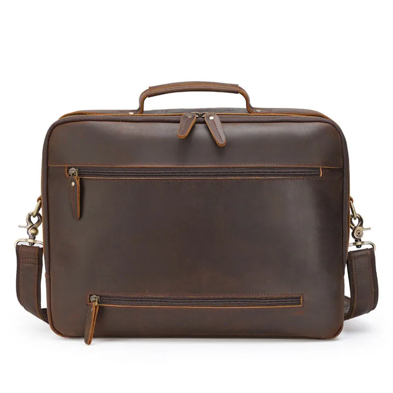 Men's Crazy Horse Leather Briefcase