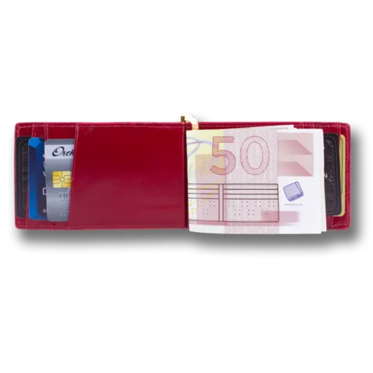 Orchill CAPTAIN CLIP MENS  LEATHER WALLET OXBLOOD