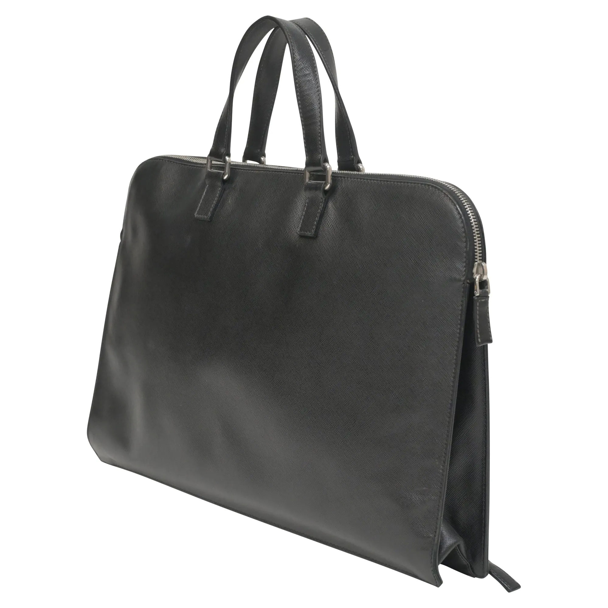 Prada Travel Briefcase in Black Leather