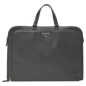 Prada Travel Briefcase in Black Leather