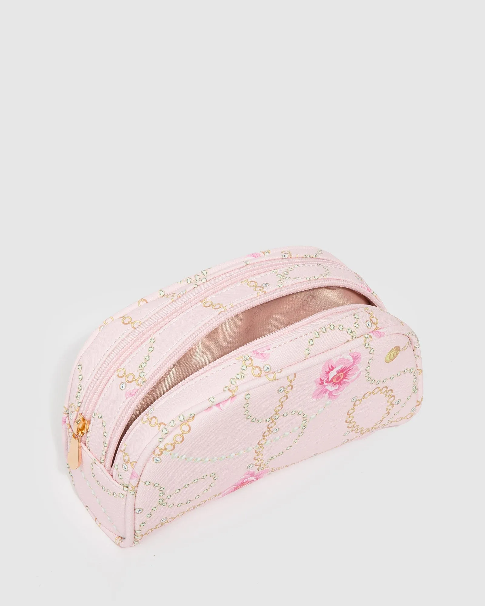 Print Double Pouch Cosmetic Case