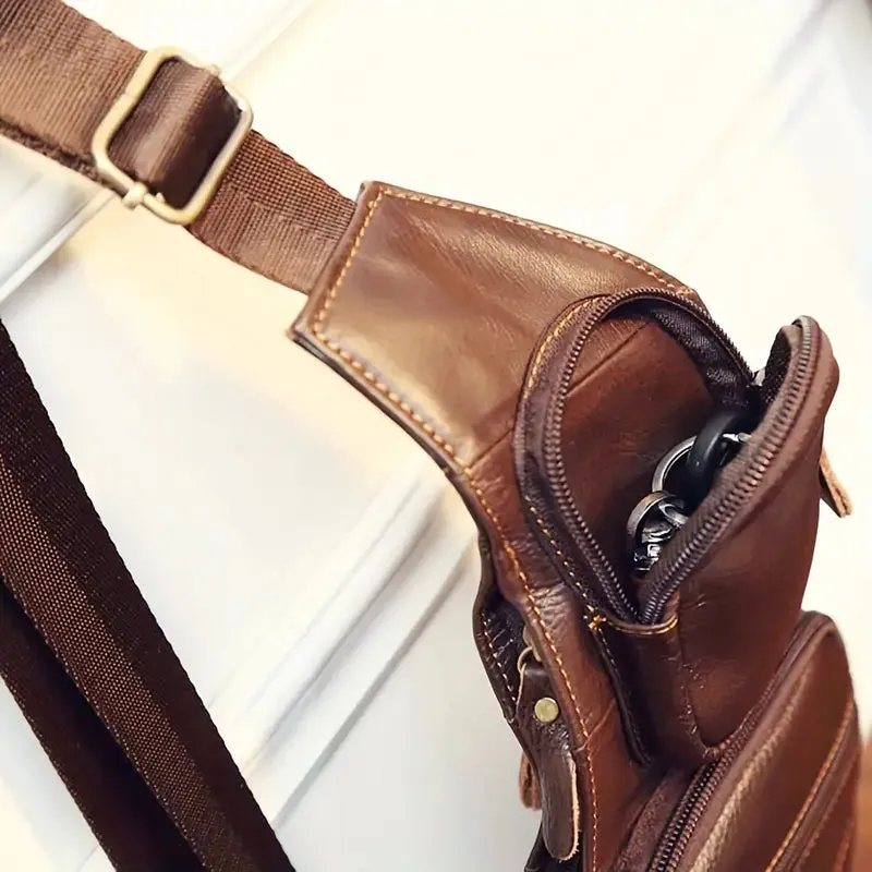 Rugged Vintage Leather Sling Bag