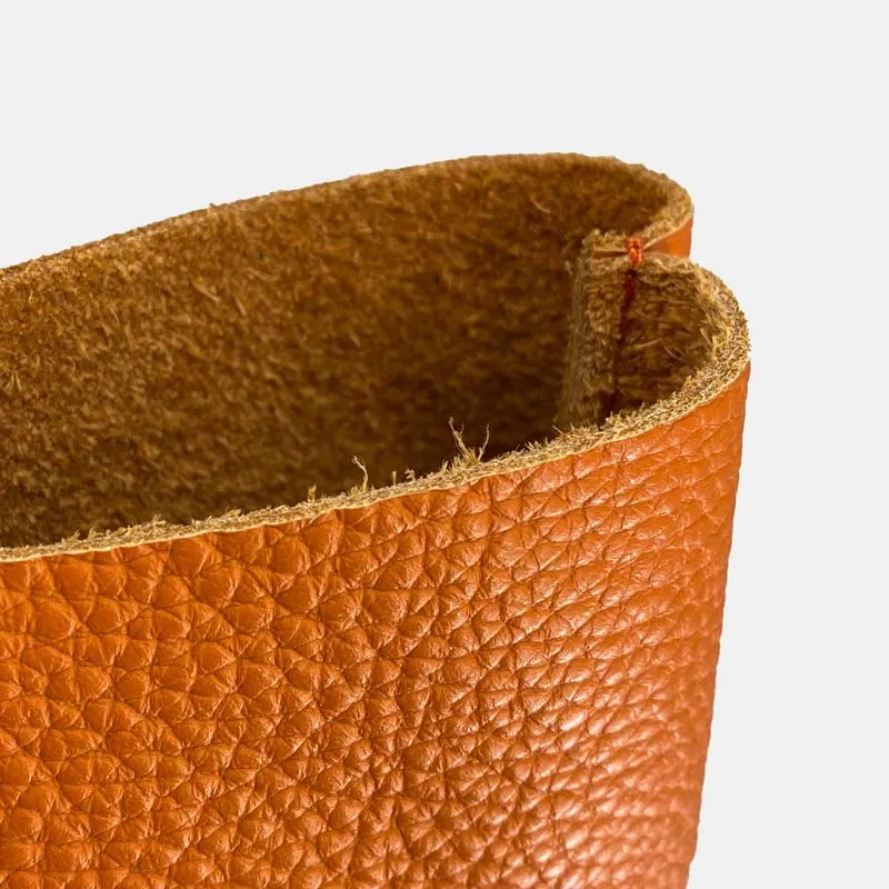 Soft Italian Leather Tote - Orange