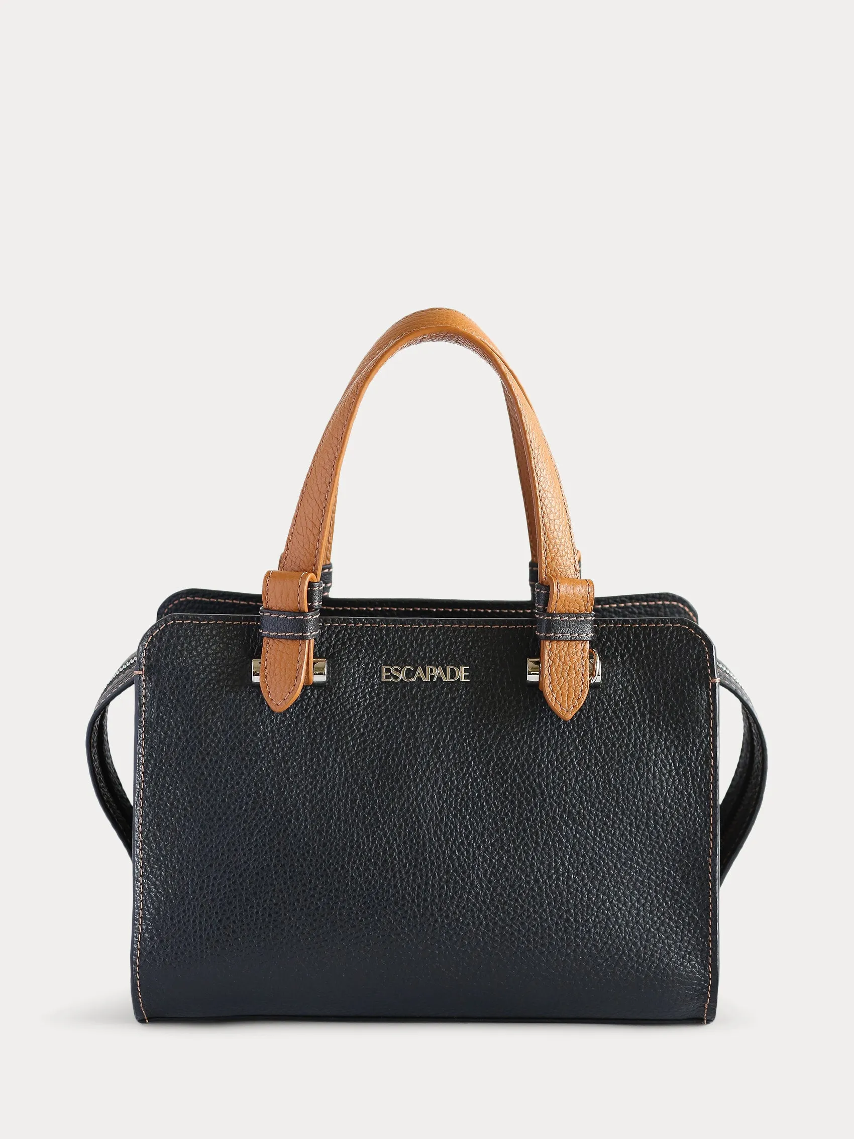 Soho Chic. Leather Satchel Bag.