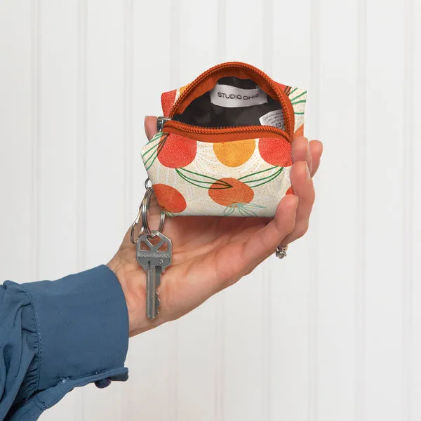 Studio Oh! - Key Chain Pouch, Orange Whimsy