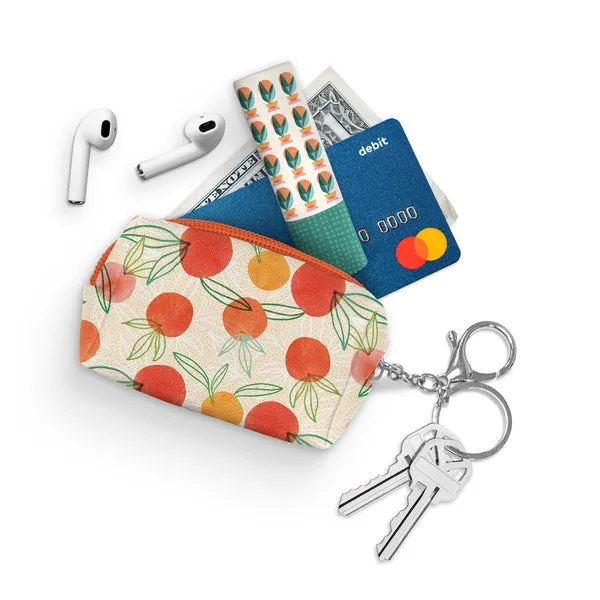 Studio Oh! - Key Chain Pouch, Orange Whimsy