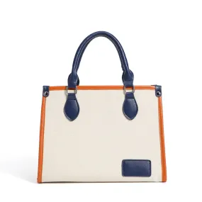 Summer Color Block Canvas Bag