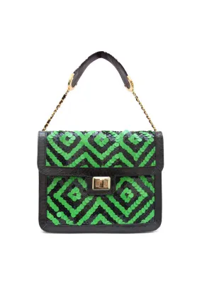 THE BEANO SEQUIN SATCHEL BRIGHT GREEN