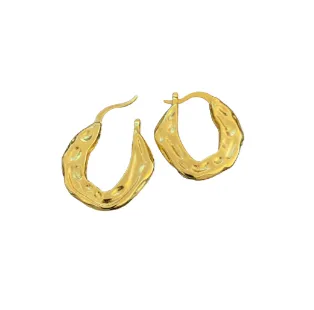 The Evie - Textured Gold Earring