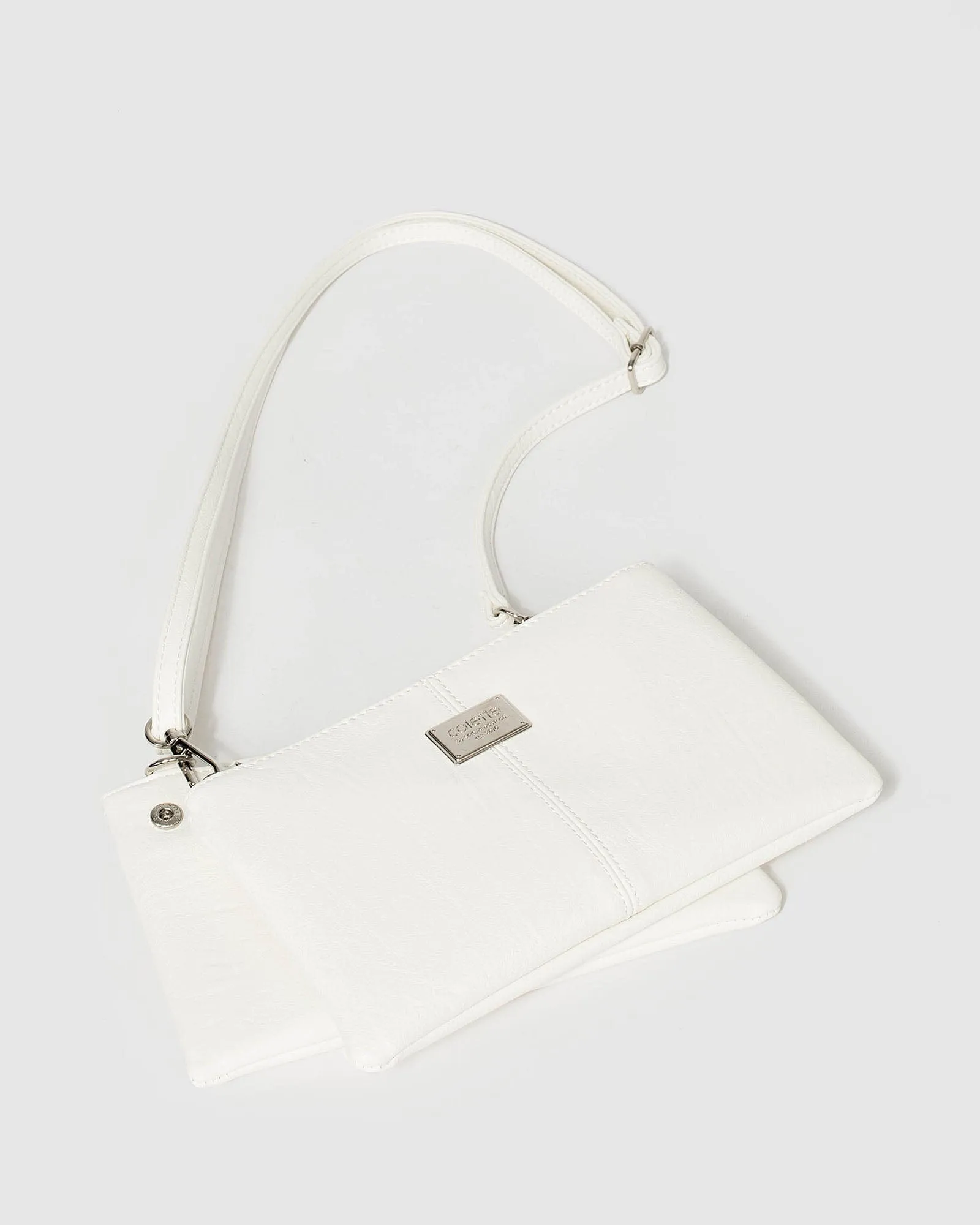 White Double Pouch Bag