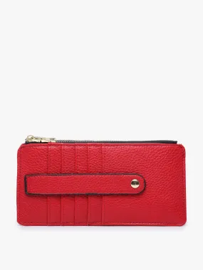 WL1889 Saige Slim Card Holder Wallet: Red